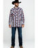 Image #6 - Cowboy Hardware Men's Multi Large Plaid Long Sleeve Western Shirt , Orange, hi-res