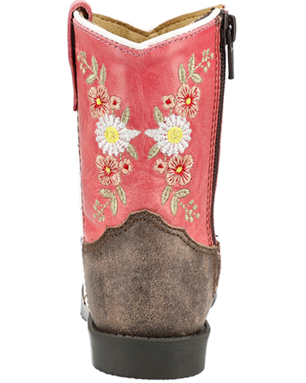 Image #4 - Smoky Mountain Toddler Girls' Autry Western Boots - Broad Square Toe, Chocolate, hi-res