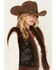 Image #2 - Shyanne Women's Christine Faux Suede Embroidered Vest, Black, hi-res