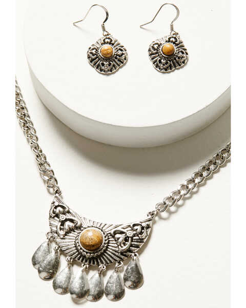 Image #2 - Shyanne Women's Monument Valley Silver Charm Necklace & Earrings Set, Silver, hi-res