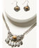 Shyanne Women's Monument Valley Silver Charm Necklace & Earrings Set, Silver, hi-res