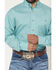 Image #3 - George Strait by Wrangler Men's Geo Print Long Sleeve Button-Down Stretch Western Shirt, Aqua, hi-res