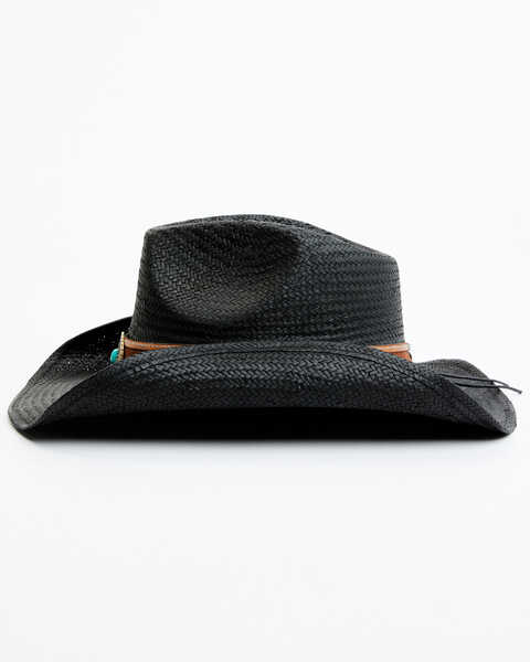 Shyanne Sybil Concho Western Straw Hat, Black, hi-res