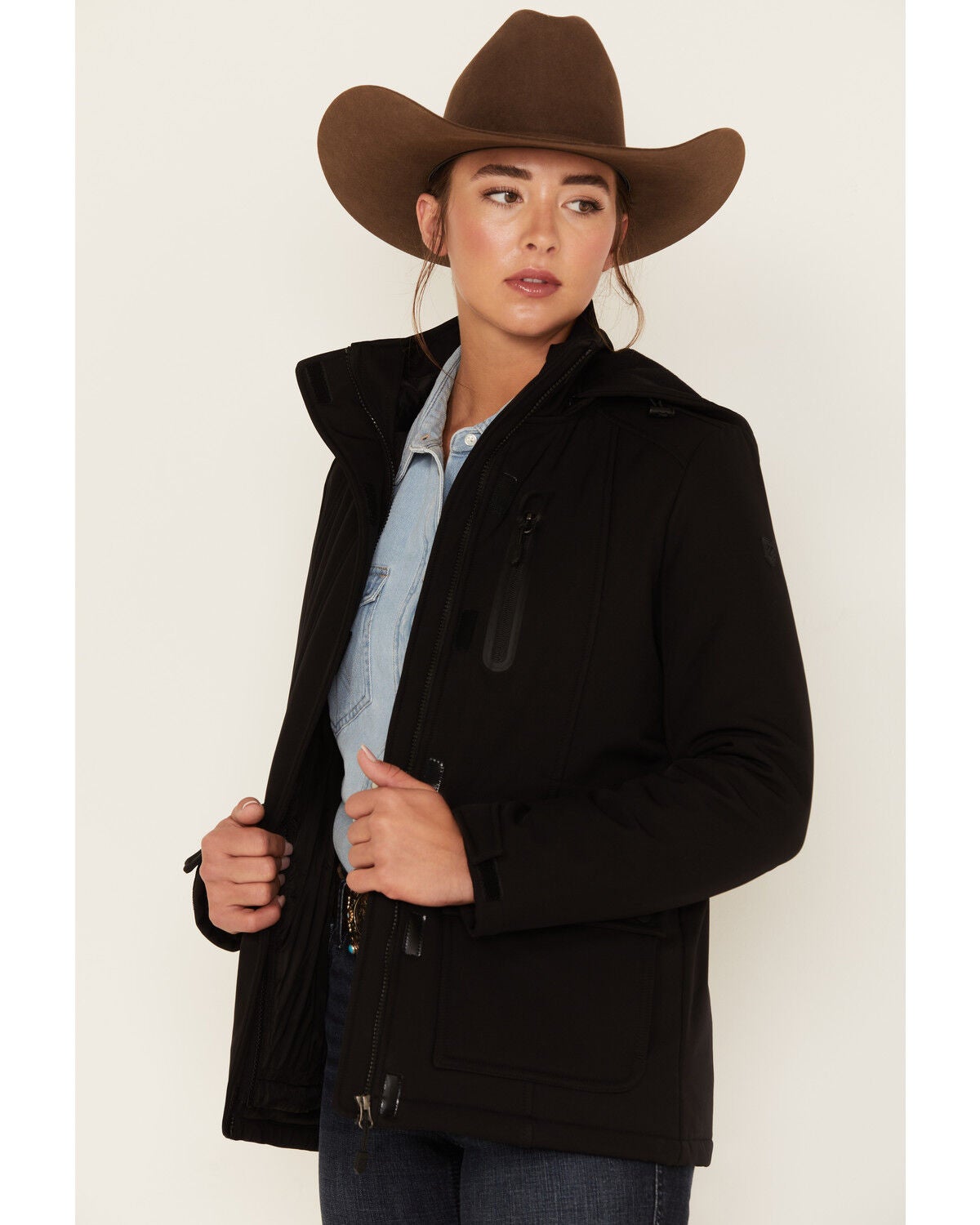 Image #2 - RANK 45&reg; Women's 3-in-1 Softshell Coat, Black, hi-res