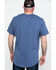 Image #2 - Hawx Men's Pocket Henley Short Sleeve Work T-Shirt, Heather Blue, hi-res