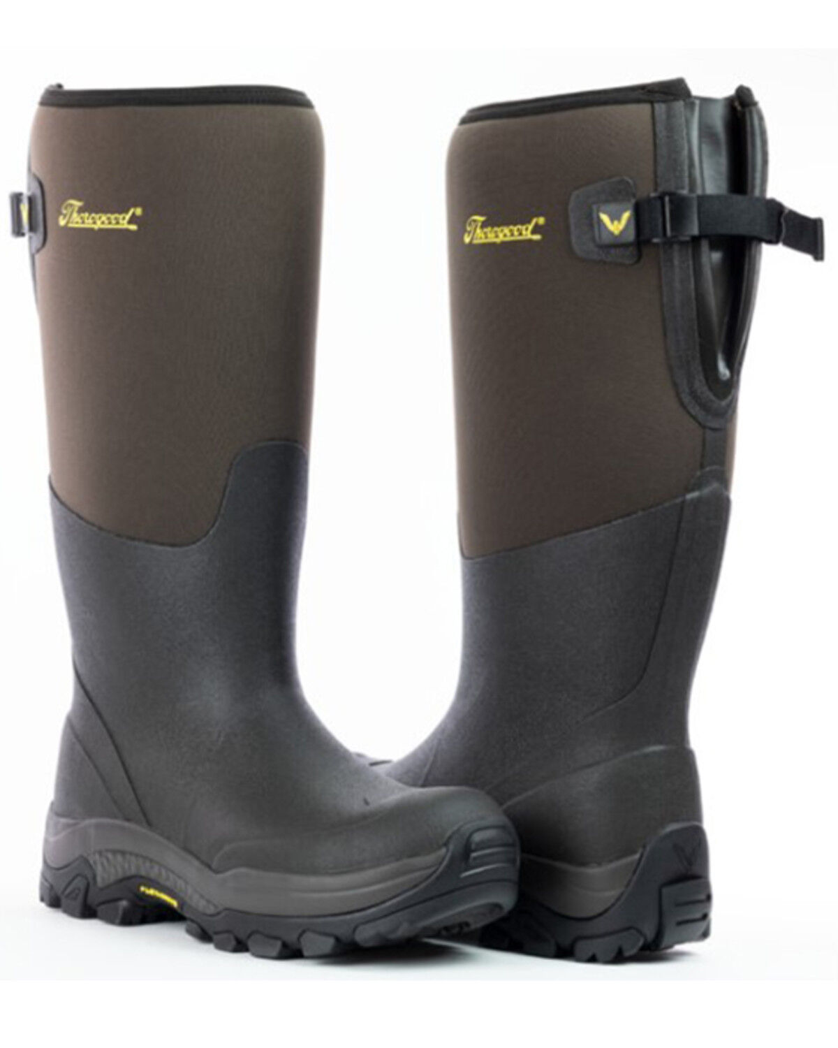 Image #1 - Thorogood Men's Infinity FD Neoprene Pull-On Rubber Work Boots - Soft Toe, Brown, hi-res