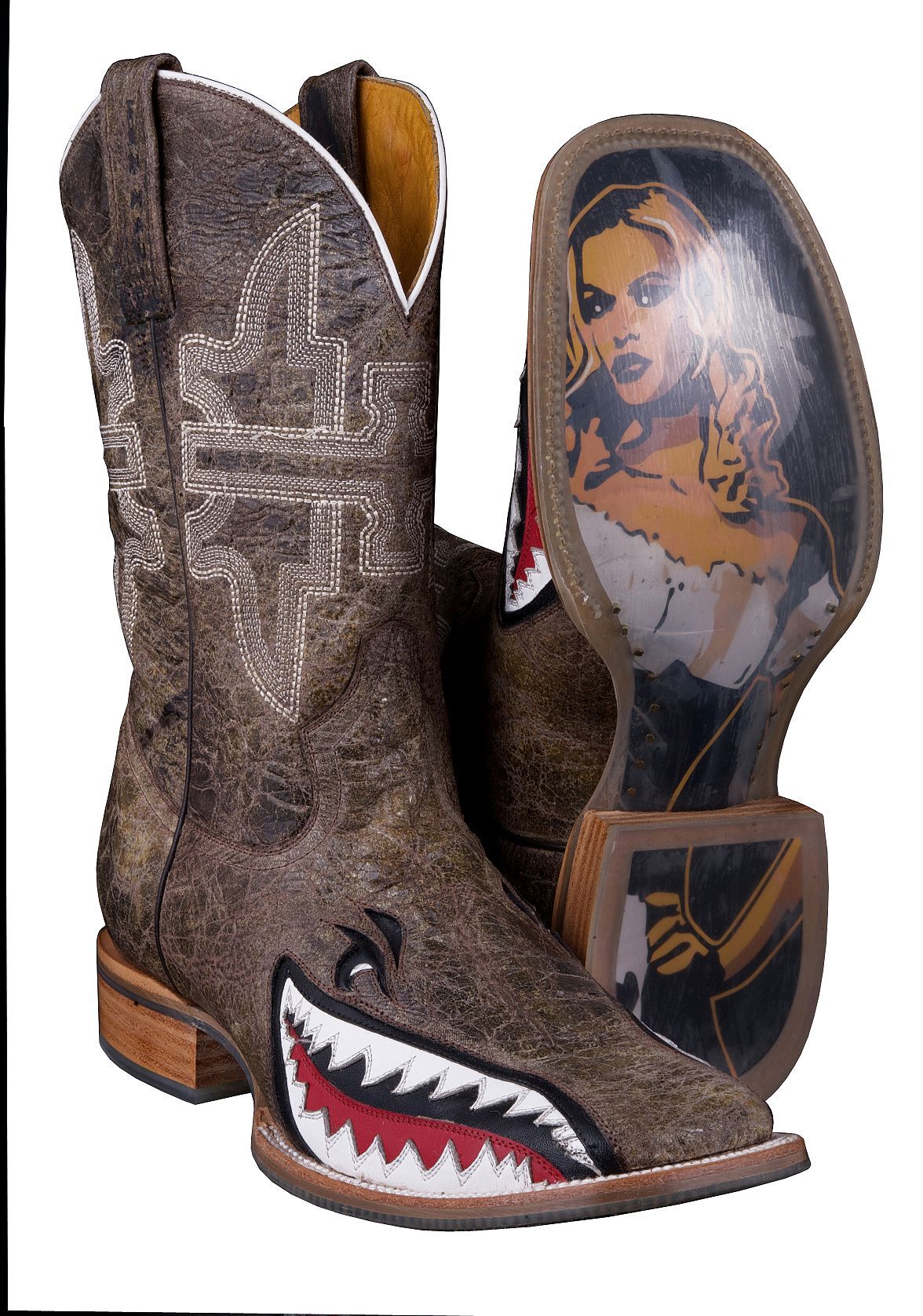 cowboy boots with teeth