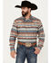 Roper Men's West Made Southwestern Striped Print Long Sleeve Snap Western Shirt, Multi, hi-res