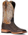 Image #1 - Ariat Men's Denton Exotic Caiman Belly Skin Western Boots - Broad Square Toe, Brown, hi-res