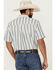 Image #4 - Cody James Men's Gunsmoke Dobby Striped Button-Down Short Sleeve Western Shirt, Cream, hi-res