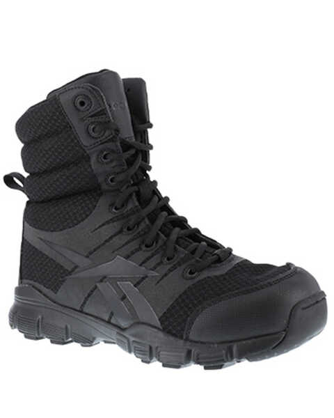 Image #1 - Reebok Men's Dauntless 8" Tactical Boots - Round Toe, Black, hi-res
