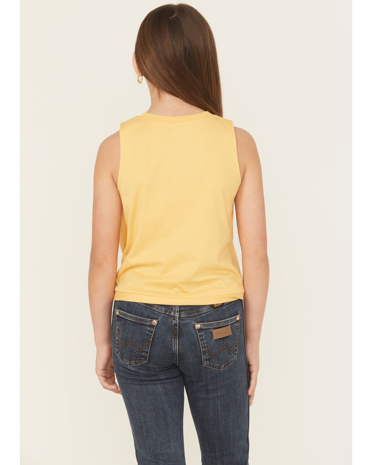 Image #4 - Buttercup Girls Keeping It Country Sleeveless Graphic Tank Top, Mustard, hi-res