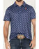 Image #3 - Rock & Roll Denim Southwestern Print Short Sleeve Button-Down Polo, Navy, hi-res