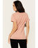 Image #4 - Youth in Revolt Women's Cowboy Short Sleeve Graphic Tee , Pink, hi-res