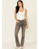 Image #1 - Rock & Roll Denim Women's Gray Wash Mid Rise Bootcut Jeans, Grey, hi-res