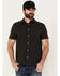 Image #1 - Brixton Men's Charter Short Sleeve Button-Down Shirt, Black, hi-res