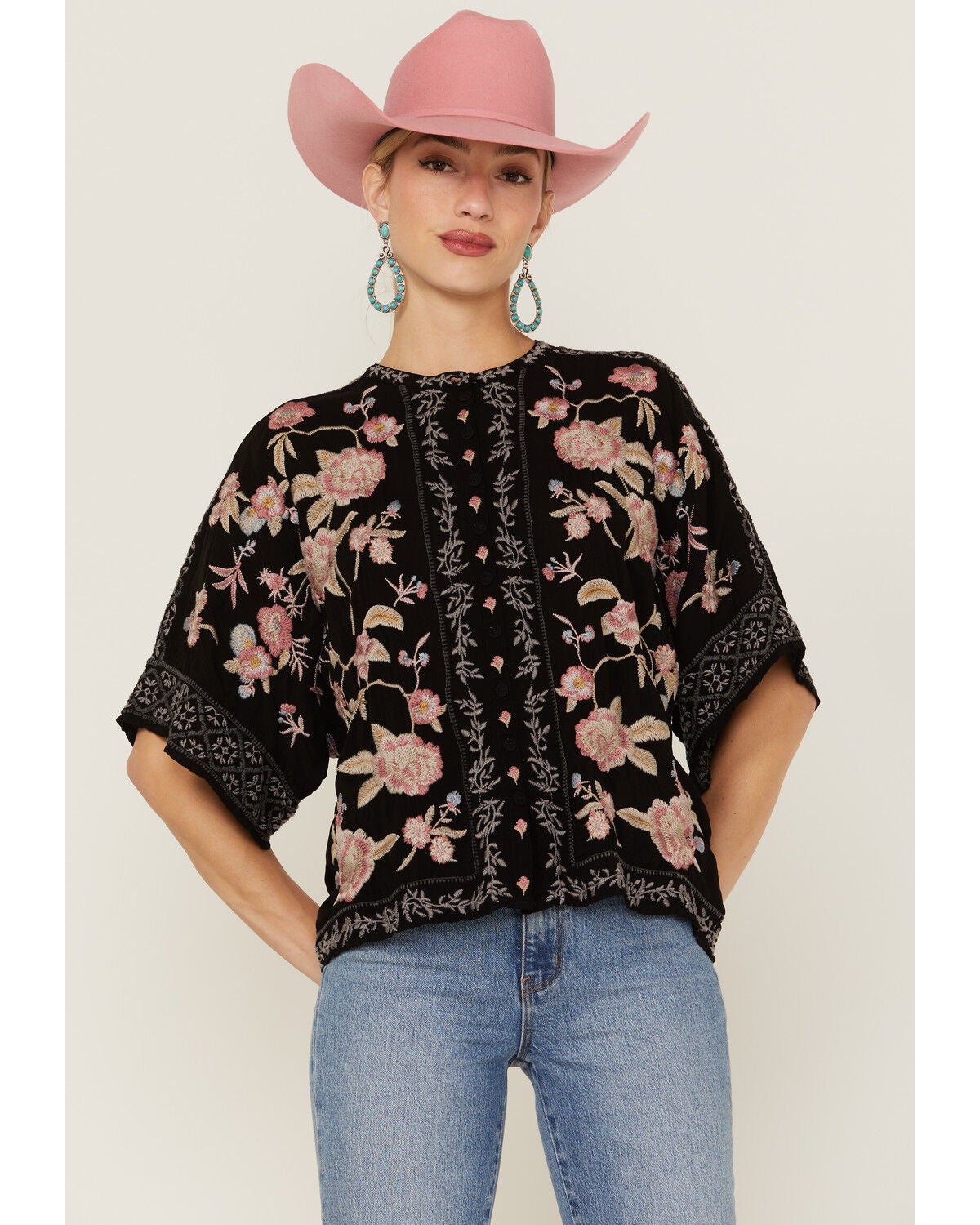 Western Tops for Women: Embroidered 