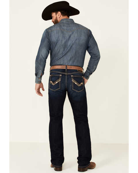 Image #2 - Ariat Men's M7 Wyland Dark Wash Stretch Slim Straight Jeans , Blue, hi-res