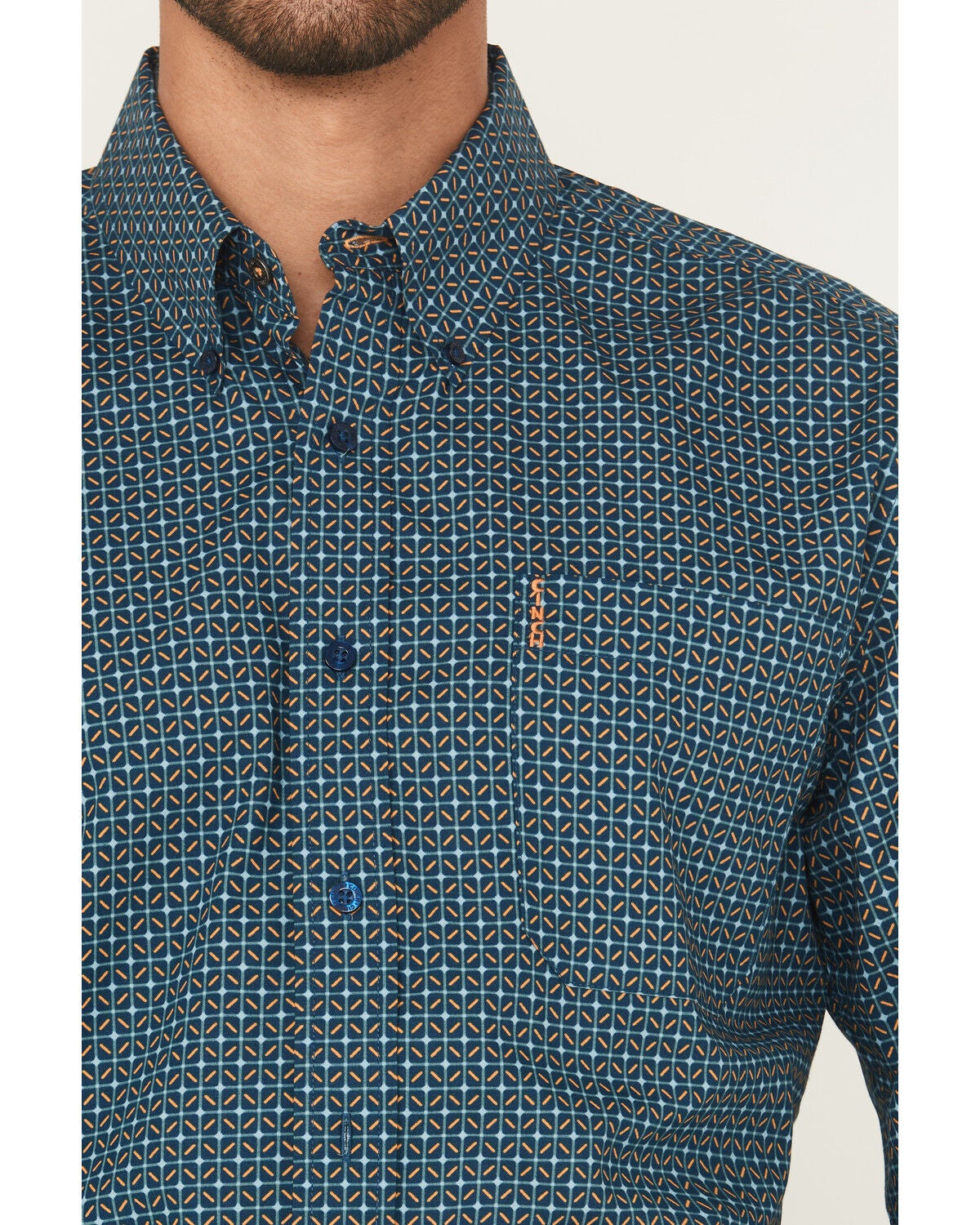 Image #3 - Cinch Men's Printed Modern Fit Long Sleeve Button-Down Western Shirt, Blue, hi-res