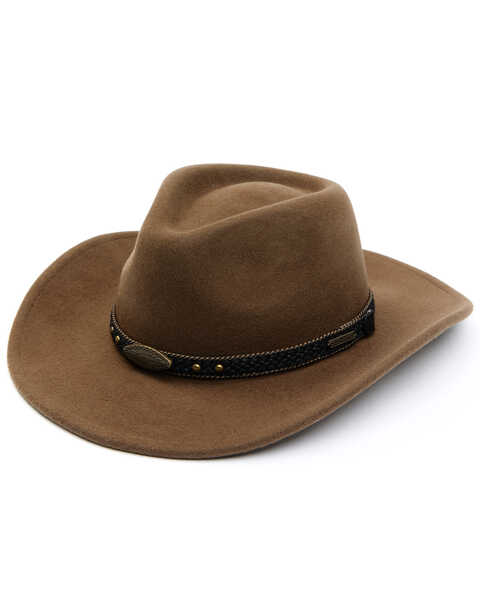 Cody James Men's Felt Western Fashion Hat, Pecan, hi-res