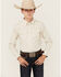 Image #1 - Cody James Boys' Mirage Geo Print Long Sleeve Snap Western Shirt, Cream, hi-res
