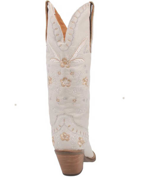 Image #5 - Dingo Women's Full Bloom Western Boots - Medium Toe, White, hi-res