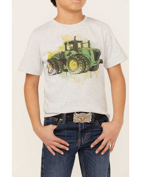 Image #3 - John Deere Little Boys' Digital Tractor Short Sleeve Graphic T-Shirt , Off White, hi-res