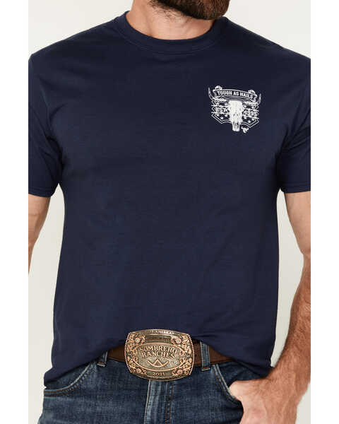 Image #3 - Cowboy Hardware Men's Tough As Nails Short Sleeve Graphic T-Shirt, Navy, hi-res