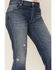 Image #2 - Free People Women's Mid Rise Crop Straight Jeans, Dark Blue, hi-res
