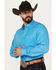 Image #2 - Cinch Men's ARENAFLEX Polka Dot Print Long Sleeve Button-Down Shirt, Blue, hi-res