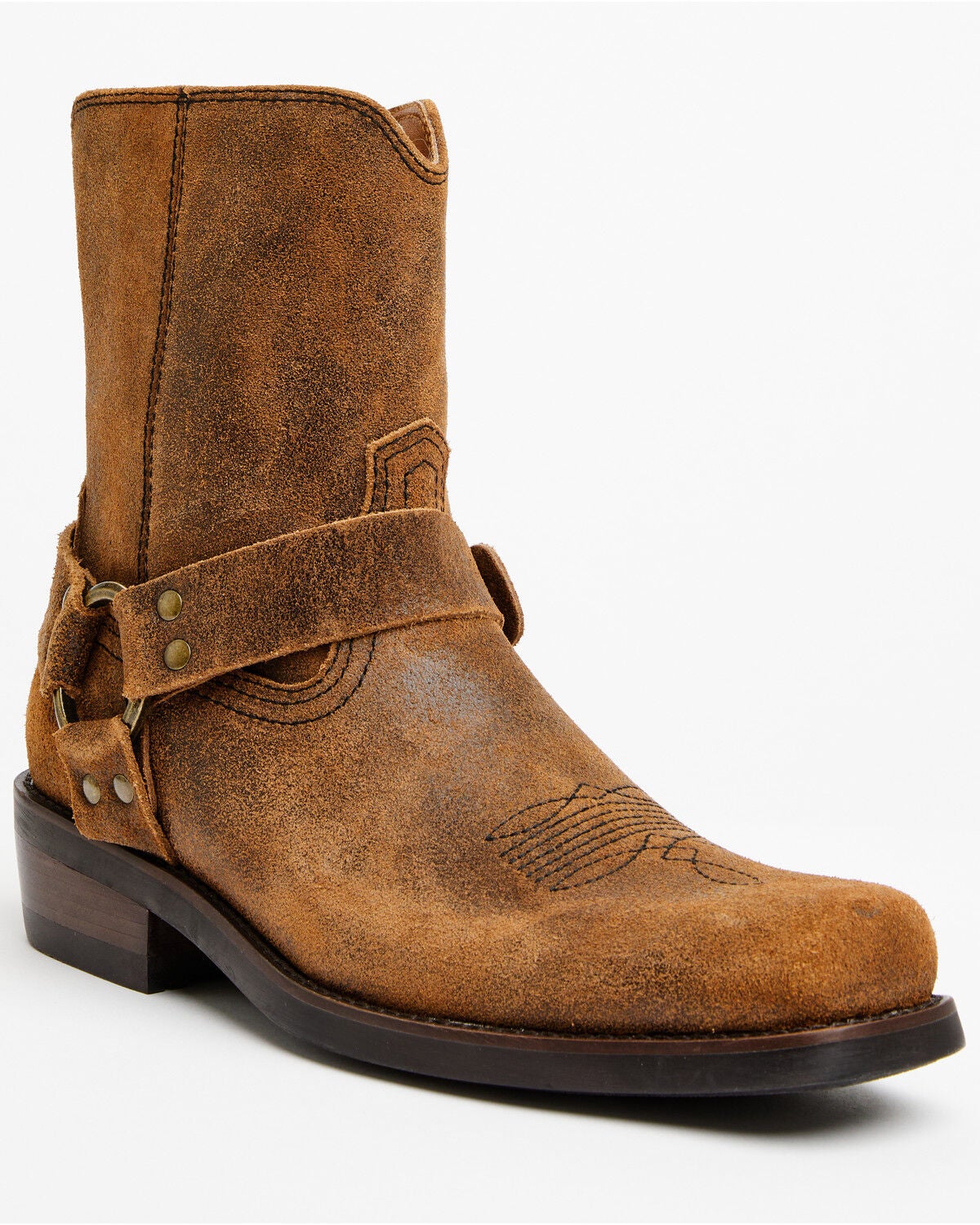 Frye Women's Jeremy Harness Inside Zip Ankle Boots - Square Toe, Chocolate, hi-res