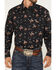 Image #3 - Cowboy Hardware Men's Vintage Bronco Print Long Sleeve Snap Stretch Western Shirt, Black, hi-res