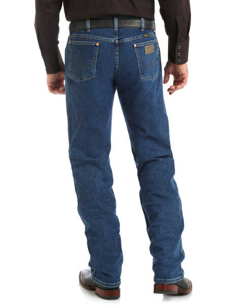 Wrangler Men's Cowboy Cut Active Flex Stone Wash Bootcut Jeans , Blue, hi-res