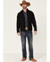 Image #2 - Justin Men's Solid Stillwater Logo Sleeve Zip-Front Fleece Jacket, Black, hi-res
