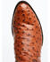 El Dorado Men's Exotic Full-Quill Ostrich Skin Western Boots - Medium Toe, Cognac, hi-res