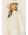 Image #2 - Wrangler Retro Women's Floral Embroidered Long Sleeve Pearl Snap Western Shirt, Cream, hi-res