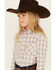 Image #3 - Shyanne Girls' Plaid Print Long Sleeve Snap Western Shirt, Off White, hi-res