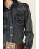 Image #3 - Wrangler Women's Long Sleeve Vintage Denim Shirt, Indigo, hi-res