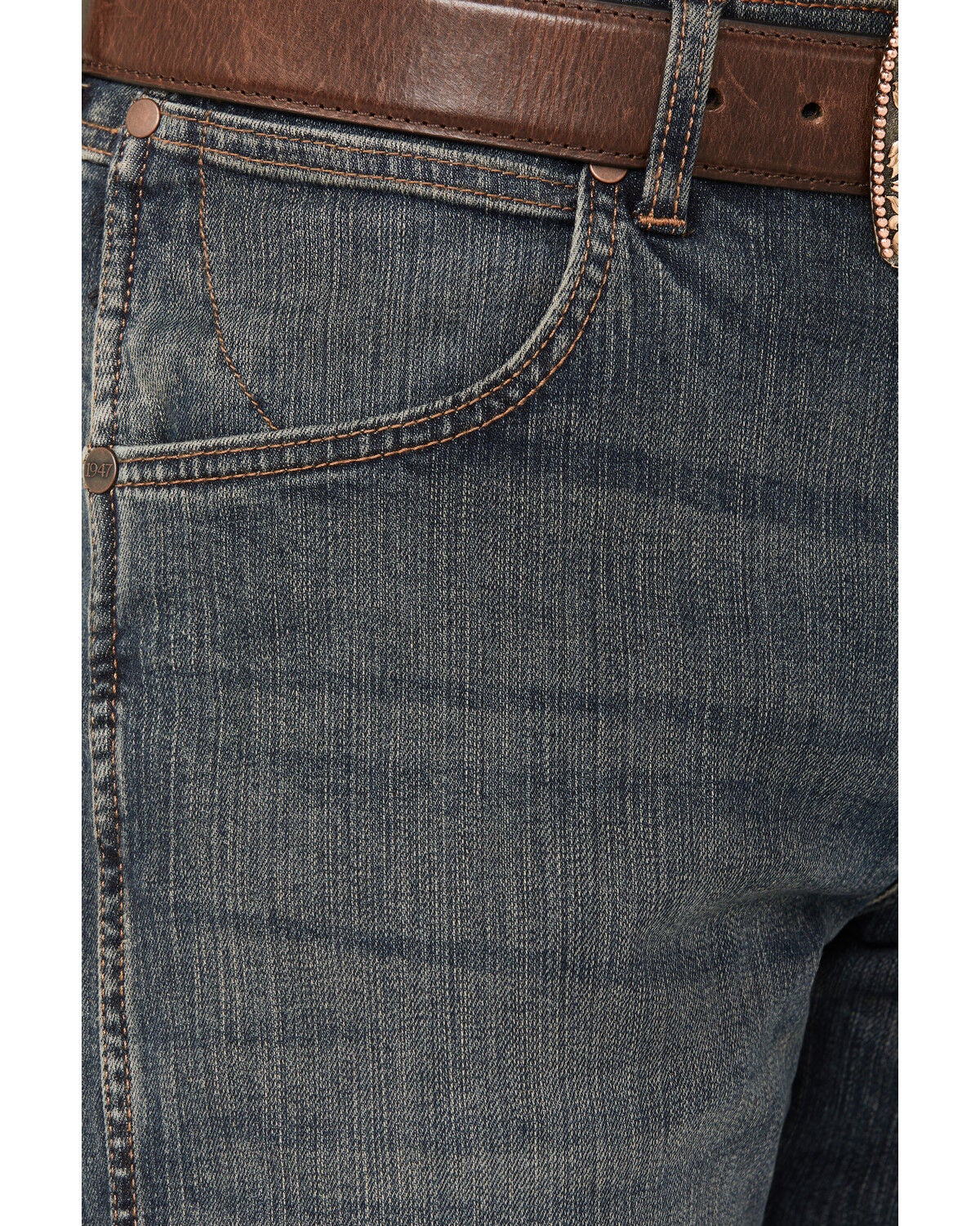 Image #2 - Wrangler Retro Men's Falls City Dark Relaxed Bootcut Jeans, Blue, hi-res