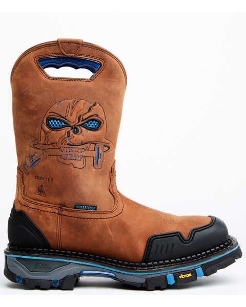 Image #2 - Cody James Men's 11" Decimator Waterproof Western Work Boots - Nano Composite Toe, Brown, hi-res