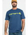 Image #1 - Carhartt Men's Signature Logo Graphic Short Sleeve Work T-Shirt, Indigo, hi-res