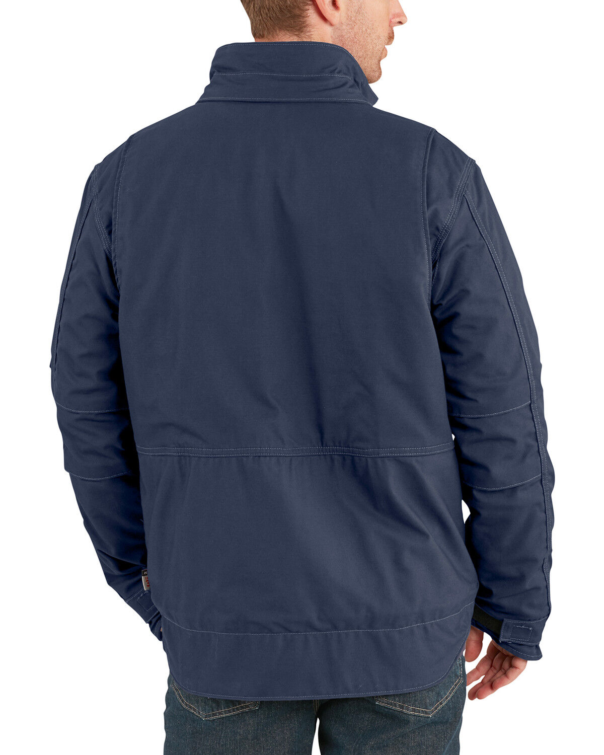 Image #4 - Carhartt Men's FR Full Swing Quick Duck Work Coat, Navy, hi-res