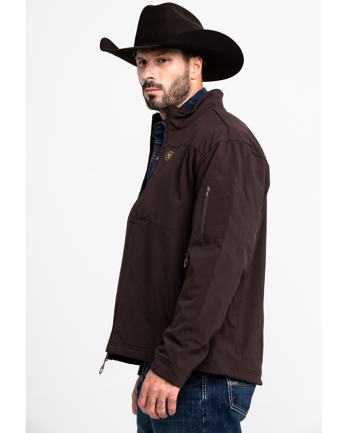 Image #3 - Ariat Men's Coffee Bean Vernon 2.0 Softshell Jacket - Big & Tall, Brown, hi-res