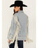 Image #4 - Saints & Hearts Women's Light Wash Denim Fringe Blazer, Blue, hi-res