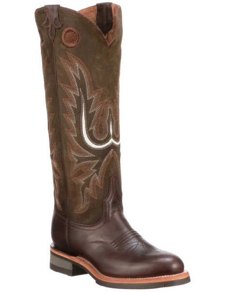 Lucchese Women's Ruth Tall Western Boots - Round Toe, Chocolate, hi-res