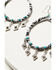 Image #2 - Idyllwind Women's Camille Bandana Hoop Earrings, White, hi-res