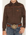 Image #3 - Cowboy Hardware Boys' Geo Print Long Sleeve Snap Western Shirt, Brown, hi-res
