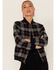 Pendleton Women's Navy & Red Plaid Wool Bomber Jacket , Navy, hi-res