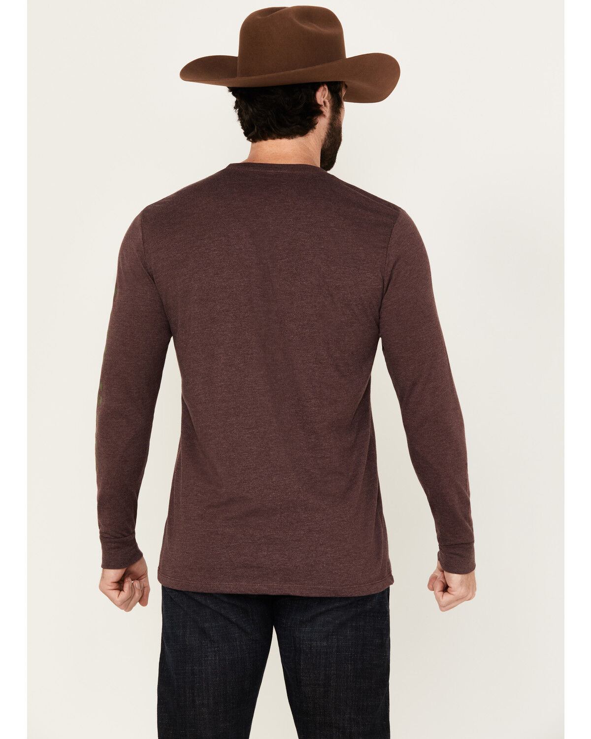 Image #4 - Cody James Men's Iron Pistols Long Sleeve Graphic T-Shirt, Burgundy, hi-res