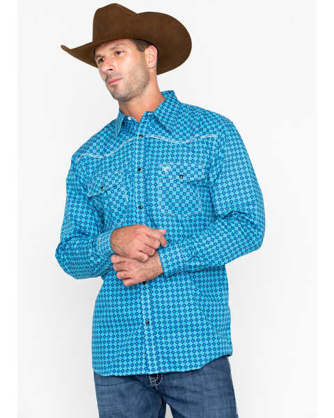 Image #3 - Cowboy Hardware Men's Print Long Sleeve Western Shirt , , hi-res